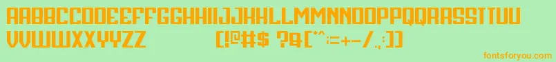 HenshinSansBoldDemo Font – Orange Fonts on Green Background