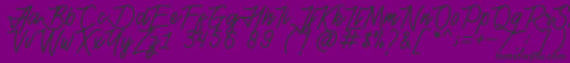 HenshinScriptPersonalUse Font – Black Fonts on Purple Background