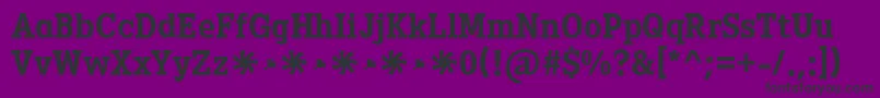 フォントHeptal Bold – 紫の背景に黒い文字