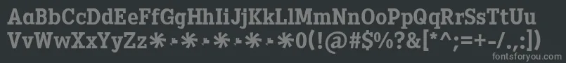 フォントHeptal Bold – 黒い背景に灰色の文字