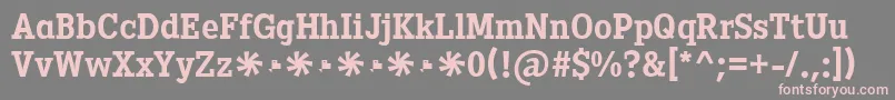 Heptal Bold Font – Pink Fonts on Gray Background