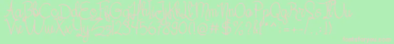 Her Garden Font – Pink Fonts on Green Background