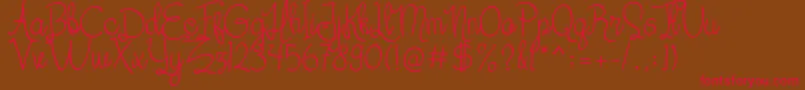 Her Garden Font – Red Fonts on Brown Background