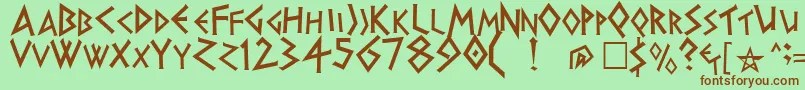 HERAKLES Font – Brown Fonts on Green Background