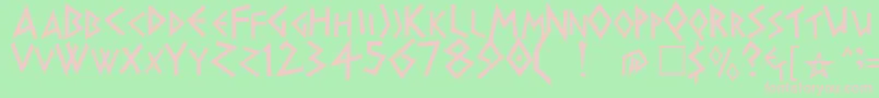 HERAKLES Font – Pink Fonts on Green Background