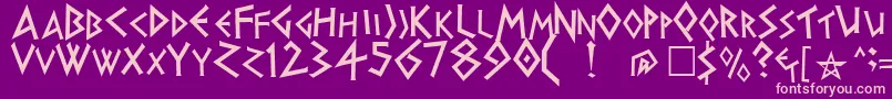 Więcej informacji o czcionce HERAKLES Czcionka HERAKLES – różowe czcionki na fioletowym tle