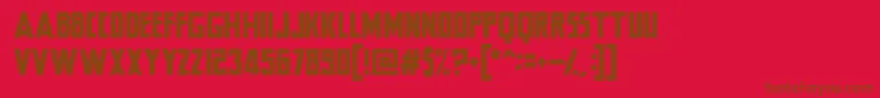 Hero Font – Brown Fonts on Red Background