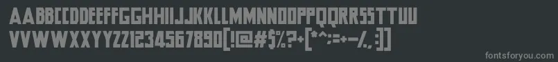 フォントHero – 黒い背景に灰色の文字
