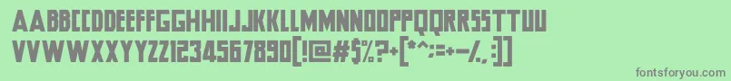 Hero Font – Gray Fonts on Green Background
