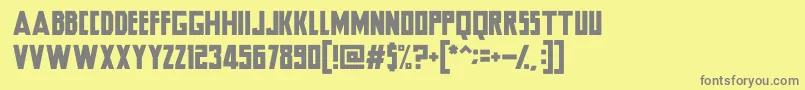 Hero Font – Gray Fonts on Yellow Background