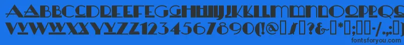 HERAS    Font – Black Fonts on Blue Background