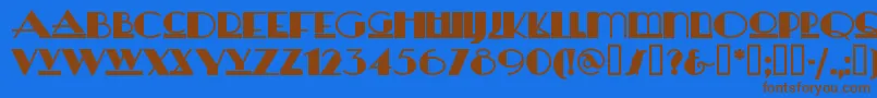 Шрифт HERAS    – коричневые шрифты на синем фоне