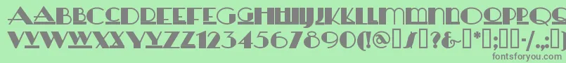 フォントHERAS    – 緑の背景に灰色の文字