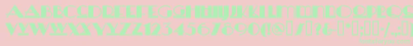 HERAS    Font – Green Fonts on Pink Background