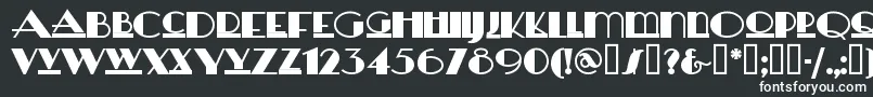 フォントHERAS    – 黒い背景に白い文字