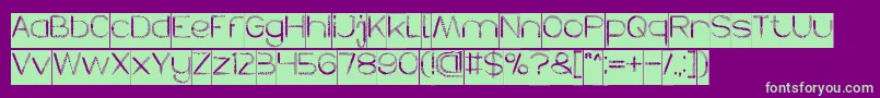 HERBALISM Inverse Font – Green Fonts on Purple Background