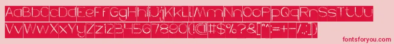 HERBALISM Inverse-Schriftart – Rote Schriften auf rosa Hintergrund