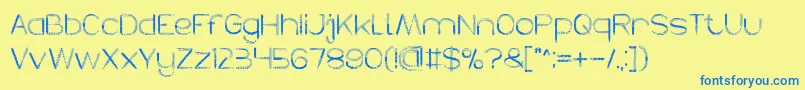 HERBALISM Font – Blue Fonts on Yellow Background