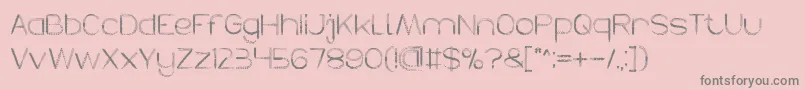 HERBALISM-Schriftart – Graue Schriften auf rosa Hintergrund