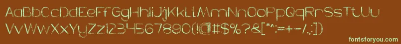 HERBALISM Font – Green Fonts on Brown Background