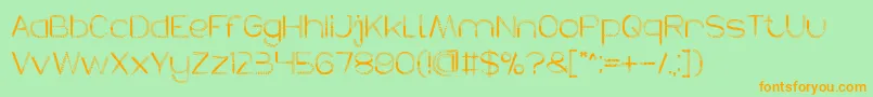 HERBALISM Font – Orange Fonts on Green Background