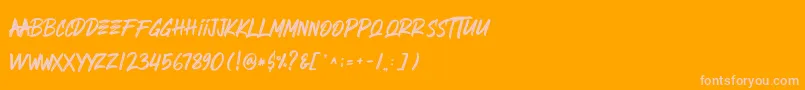 Herdrock Font – Pink Fonts on Orange Background