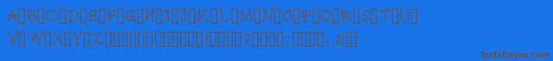HereWeGoRodeo Regular Font – Brown Fonts on Blue Background