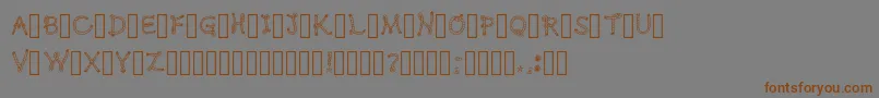 More about HereWeGoRodeo Regular Font HereWeGoRodeo Regular Font – Brown Fonts on Gray Background