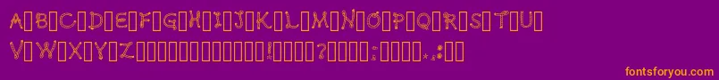 HereWeGoRodeo Regular Font – Orange Fonts on Purple Background