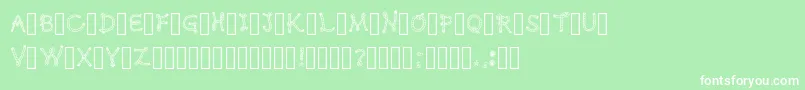 フォントHereWeGoRodeo Regular – 緑の背景に白い文字