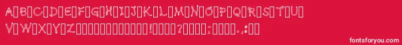 HereWeGoRodeo Regular Font – White Fonts on Red Background