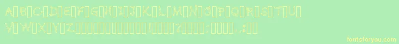 HereWeGoRodeo Regular Font – Yellow Fonts on Green Background