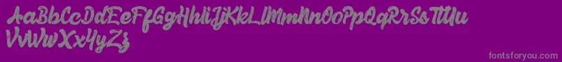 Herey Script Free Version Font – Gray Fonts on Purple Background