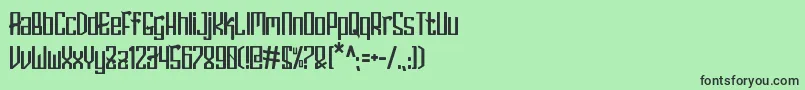 フォントHERISON – 緑の背景に黒い文字