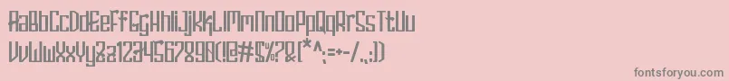 フォントHERISON – ピンクの背景に灰色の文字