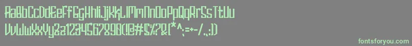 HERISON-fontti – vihreät fontit harmaalla taustalla