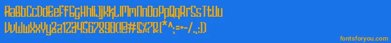 More about HERISON Font HERISON Font – Orange Fonts on Blue Background