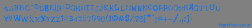 Tract Font – Blue Fonts on Gray Background