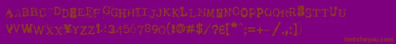 Tract-fontti – ruskeat fontit violetilla taustalla