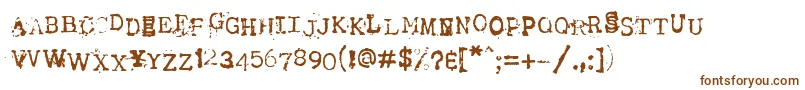Шрифт Tract – коричневые шрифты на белом фоне