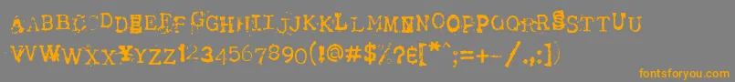 Tract Font – Orange Fonts on Gray Background