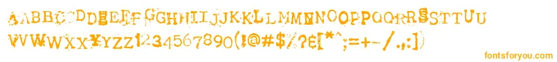 Tract Font – Orange Fonts on White Background