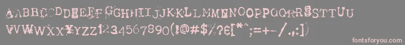 Tract Font – Pink Fonts on Gray Background