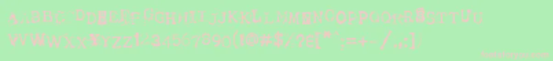 Tract Font – Pink Fonts on Green Background