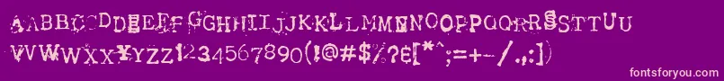 Tract Font – Pink Fonts on Purple Background
