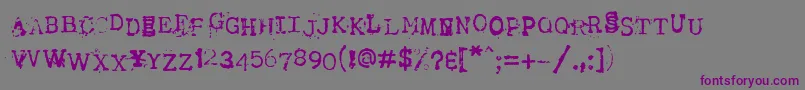 Шрифт Tract – фиолетовые шрифты на сером фоне