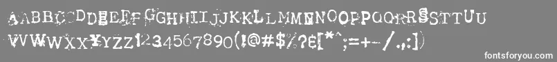 Tract Font – White Fonts on Gray Background