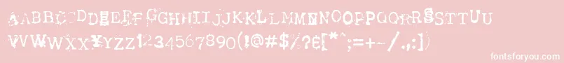 Tract Font – White Fonts on Pink Background