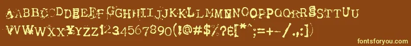 Шрифт Tract – жёлтые шрифты на коричневом фоне