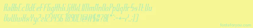 fuente HERITAGE Bold Italic – Fuentes Verdes Sobre Fondo Amarillo